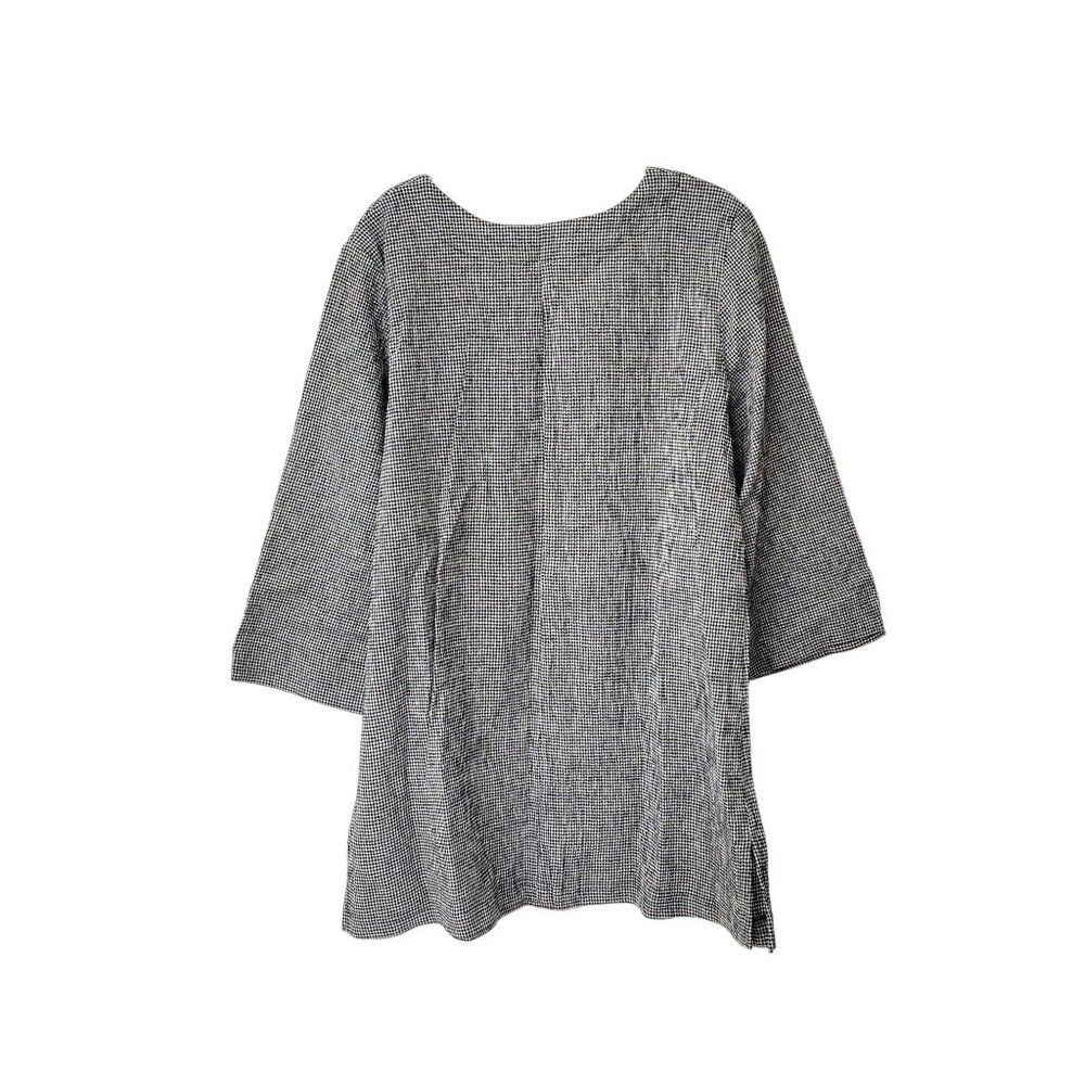 Silhouettes Black and White Check Pullover Lagan Look Tunic Size 1X - Picture 2 of 4